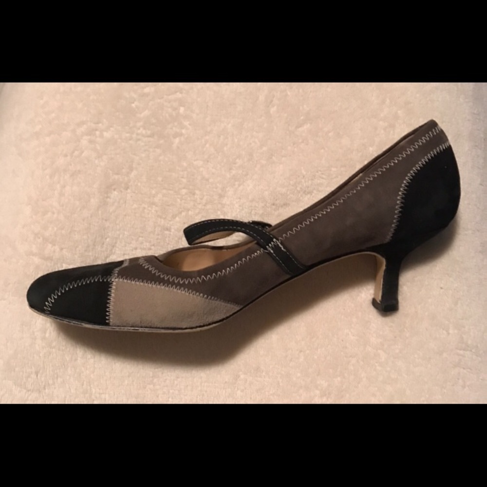 Karen Scott Meredith Mary Janes grey/black heels